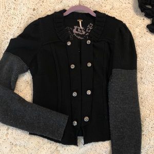 Unique Free People jacket hand stitched M